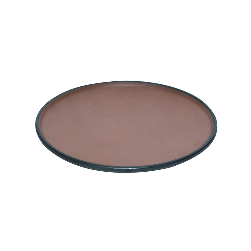 Melamine - Round Plate 16.7cm - Brown & Black