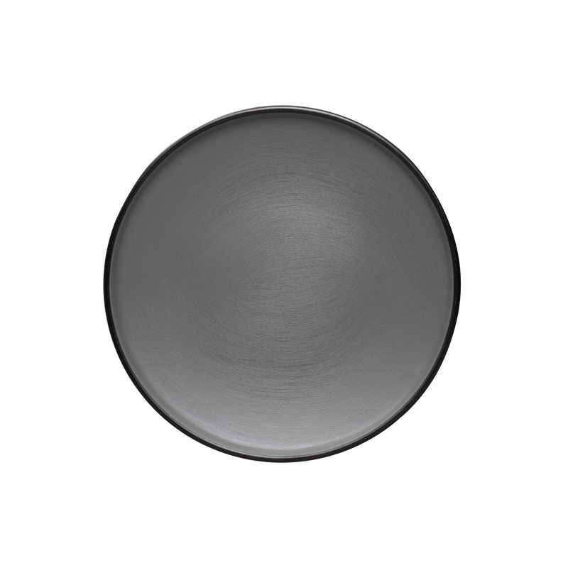 Melamine - Dual Colour Round Plate 16.7cm - Grey & Black