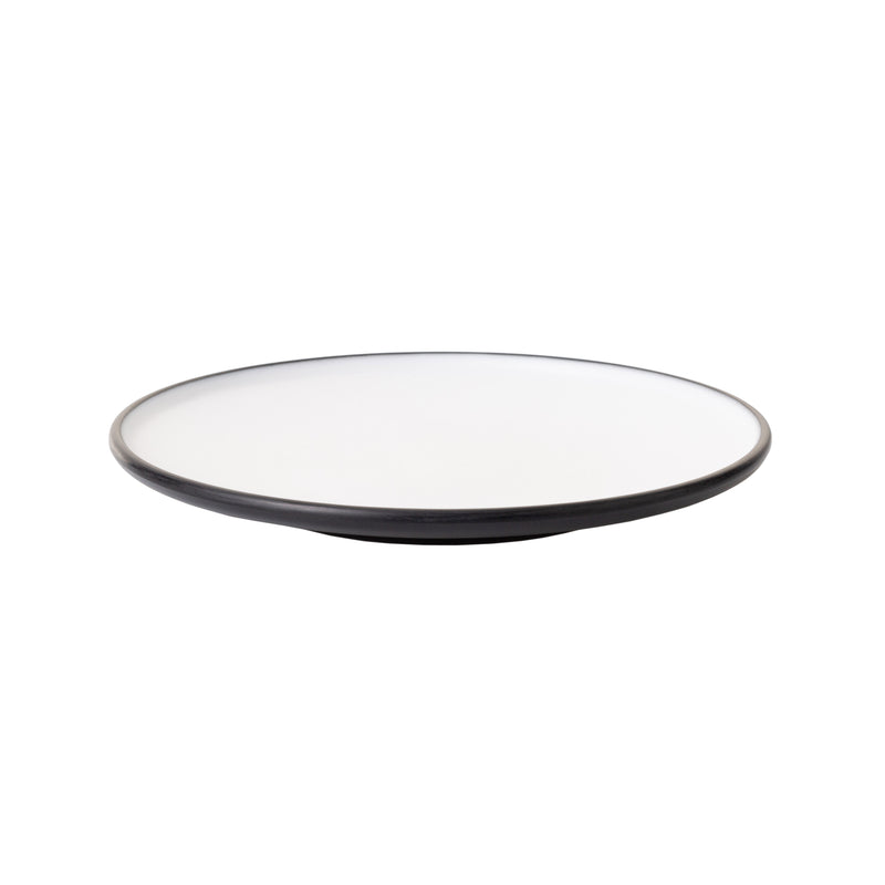 Melamine - Dual Colour Round Plate 16.7cm - White & Black