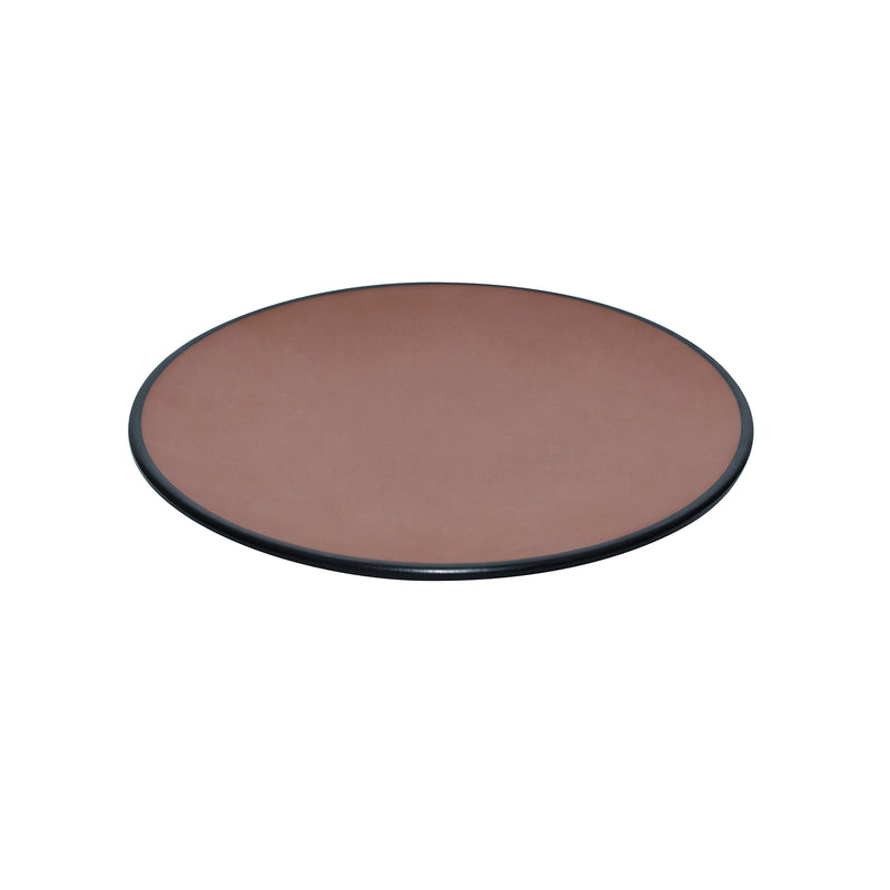 Melamine - Dual Colour Round Plate 20.5cm - Brown & Black