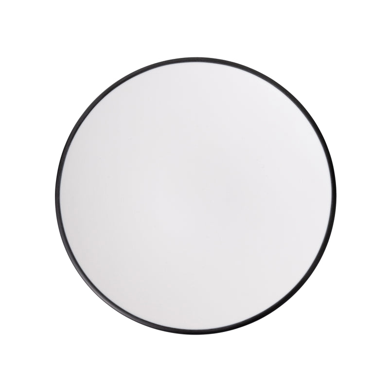 Melamine - Dual Colour Round Plate 20.5cm - White & Black
