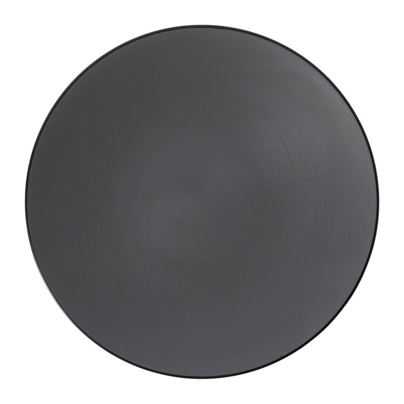 Melamine - Dual Colour Round Plate 30cm - Grey & Black