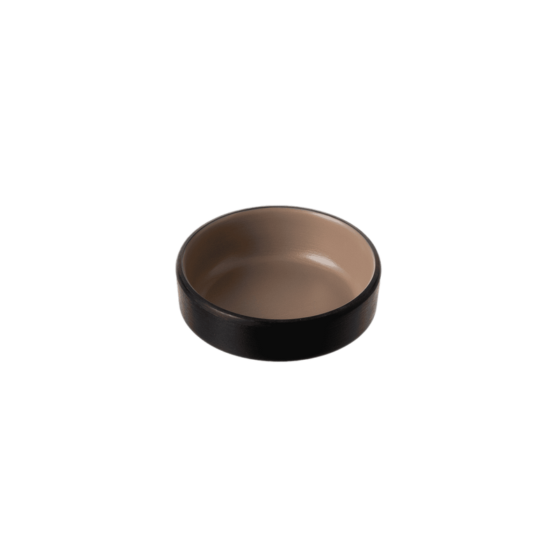 Melamine - Round sauce dish 7.6cm - Beige & Black