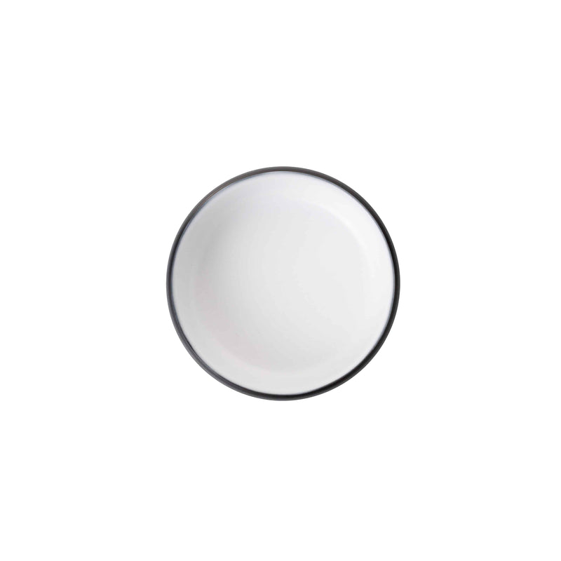 Melamine - Dual Colour Round Sauce Dish 7.6cm - White & Black