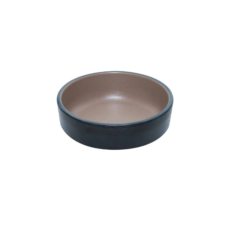 Melamine - Dual Colour Round Sauce Dish 10cm - Beige & Black