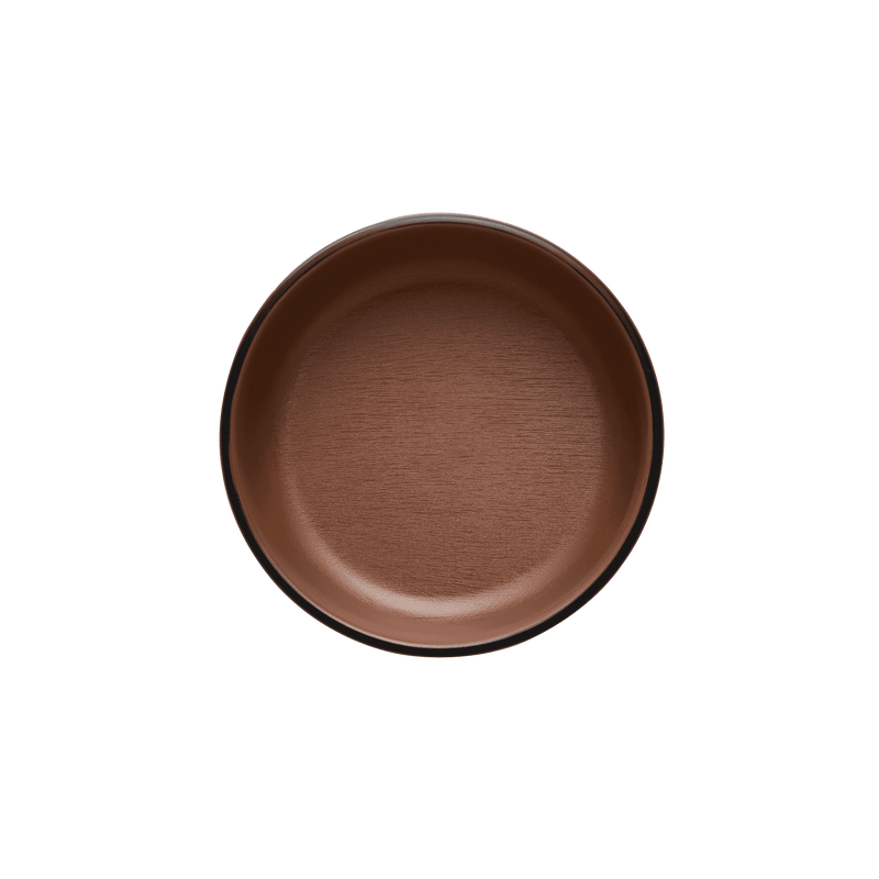 Melamine - Dual Colour Round Sauce Dish 12.7cm - Brown & Black