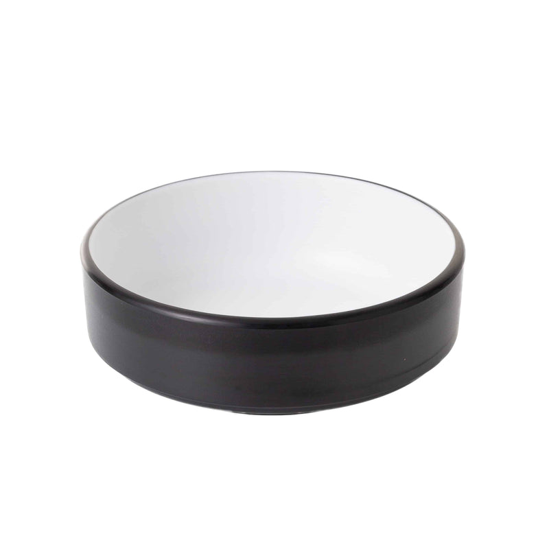 Melamine - Round sauce dish 12.7cm - White & Black