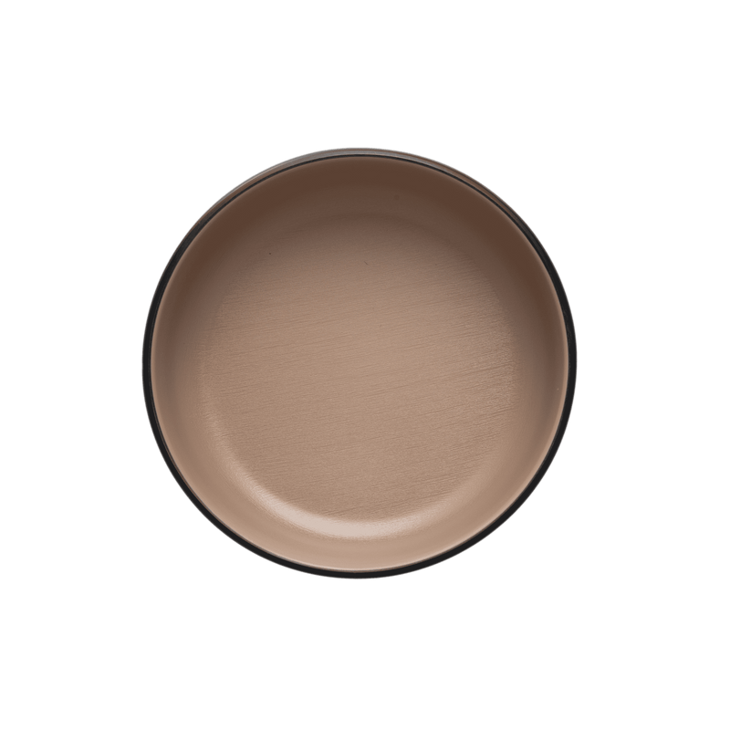 Melamine - Dual Colour Round Sauce Dish 15.5cm - Beige & Black
