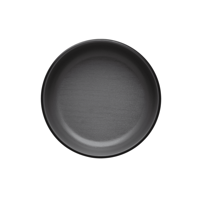 Melamine - Round sauce dish 15.5cm - Grey & Black