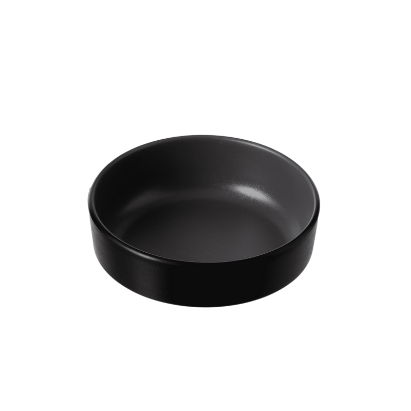 Melamine - Round sauce dish 15.5cm - Grey & Black