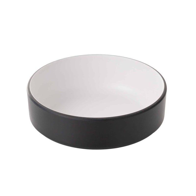 Melamine - Dual Colour Round Sauce Dish 15.5cm - White & Black