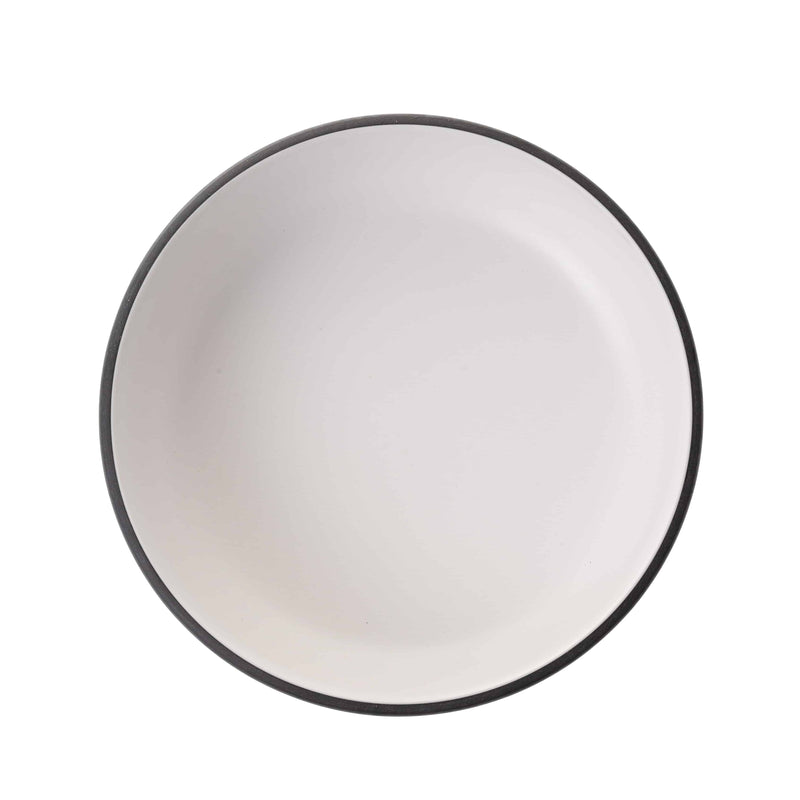 Melamine - Dual Colour Round Sauce Dish 15.5cm - White & Black