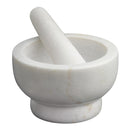 Mortar & Pestle - Marble Footed - 130mm - White