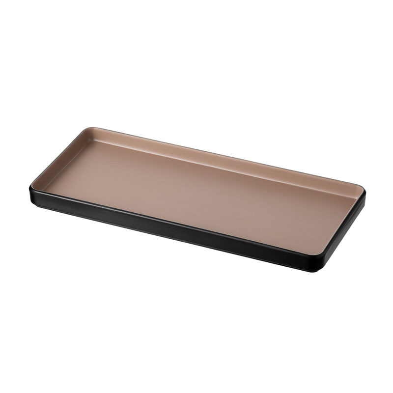 Melamine - Rect.Plate 29x13cm - Beige & Black