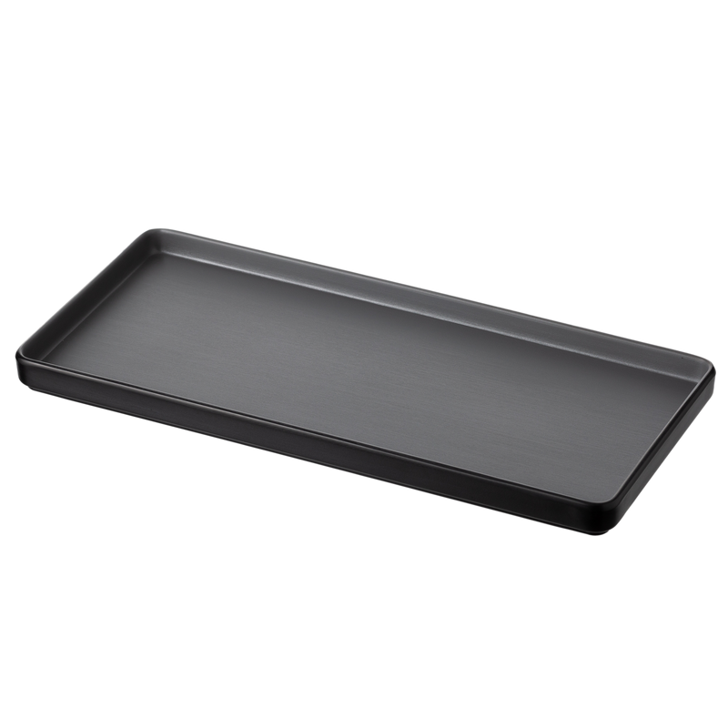 Melamine - Rect.Plate 32.5x15cm - Grey & Black