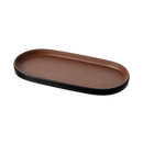 Melamine - Oblong Plate 29x13cm - Brown & Black
