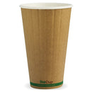 16oz Double Wall Biocup - Kraft, c600