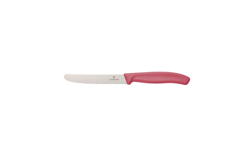 Steak Knife Serr Rnd Tip 11cm Raspberry Sorbet