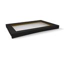 Catering Tray Lid w/window-Black-Med Plus, c100