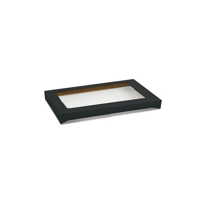 Catering Tray Lid w/window-Black-Small, c100