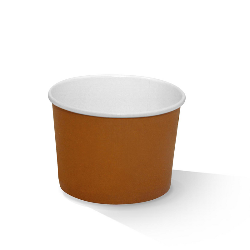 PLA Hot/Cold Paper Bowl - 16oz, Brown s25/c500