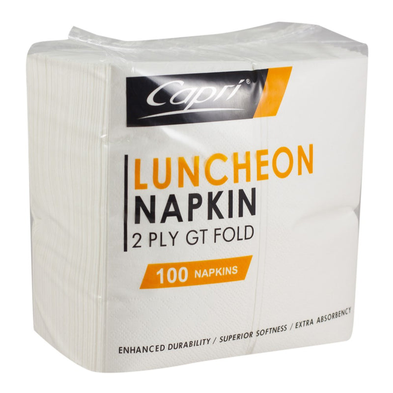 Napkin Lunch Quilted GT Fold White p100