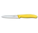 Paring Knife Serrated Pointed Tip 10cm Yellow