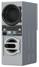 Domus DLT-18 TOUCH II G stacked washer dryer, angled view