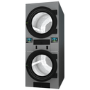 Domus DTT2-22 XP TOUCH II  Gas Stacked Commercial Dryer - 21.9 x 2 kg angled side view 