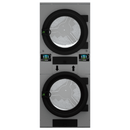 Domus DTT2-22 XP TOUCH II  Gas Stacked Commercial Dryer - 21.9 x 2 kg, front view