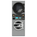 Domus DLT-18 TOUCH II E 20kg stacked commercial washer and electric dryer, front view