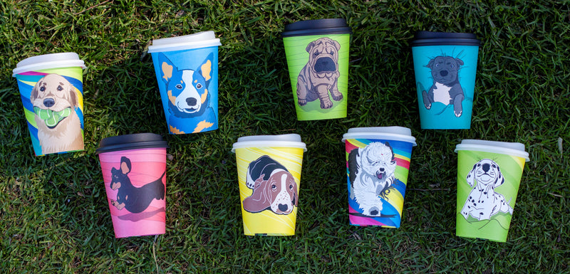 16oz, PAPER CUP SINGLE WALL DOG SERIES