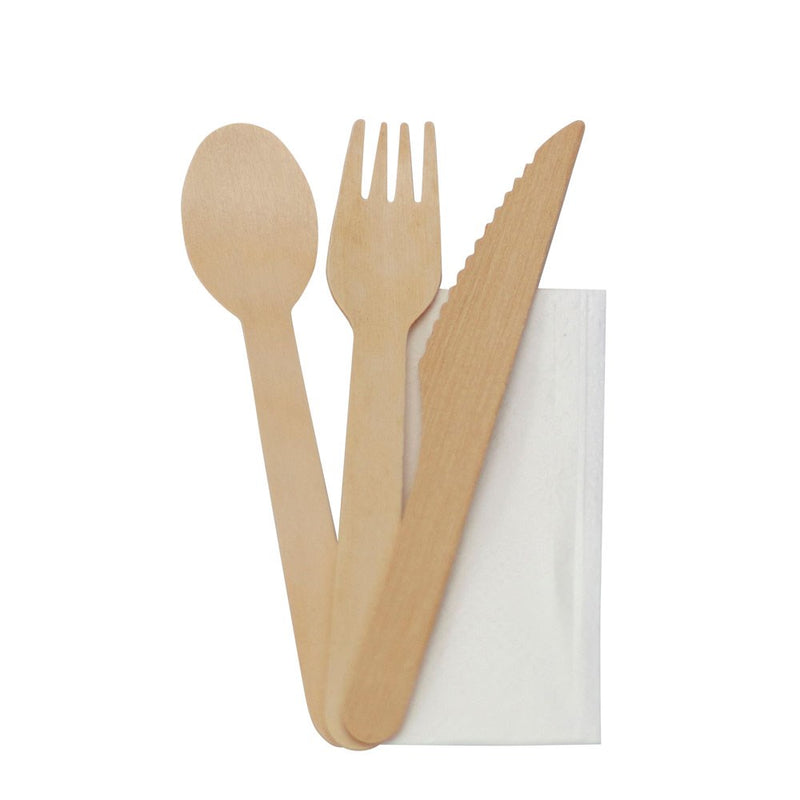 Wooden Fork/Knife/Spoon/Napkin, s100/c400
