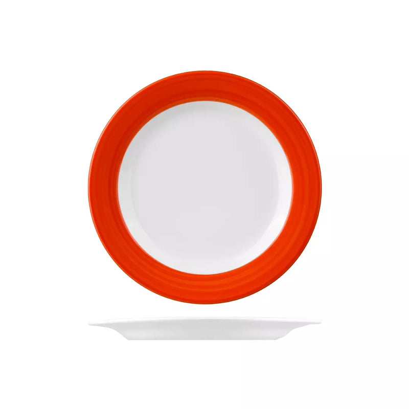 Wide Rim Plate 230mm Hot Chilli Red