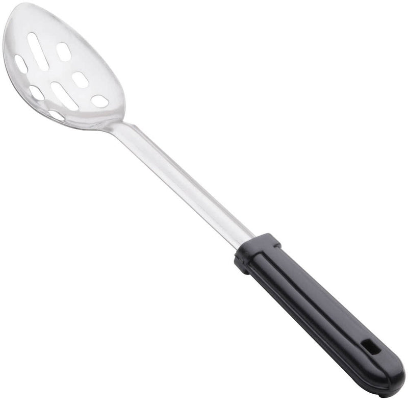 Spoon - Serving Slot - Blk Handle, - 290mm