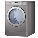 LG Giant C 10kg non-coin commercial gas dryer, angled side view