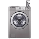 LG Titan C CWT29MDQRS 15kg coin operated commercial front load washer, front view with coin box