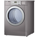 LG Giant C 10kg card operated gas dryer, angled side view