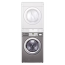 LG Giant C CWG27MDQRS 10kg coin washer with matching Giant C dryer stacked above