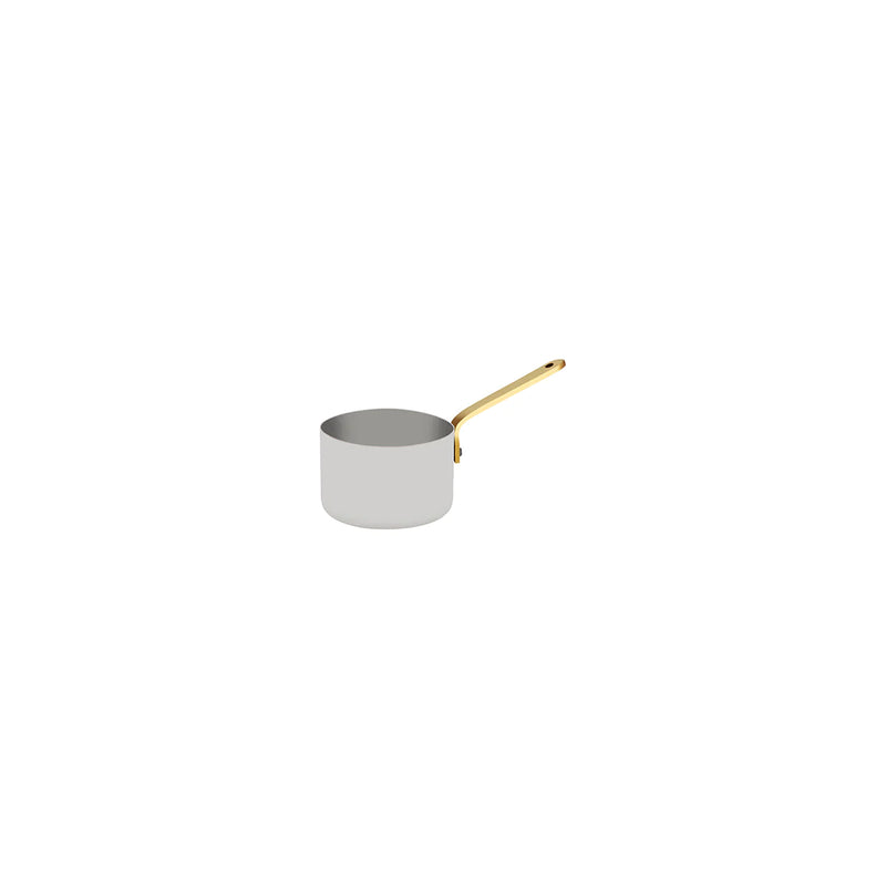 Miniature Saucepan, 70 x 45mm, 18/10 W/Brass Handle