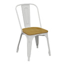 Riviera Chair with Timber Seat - White