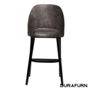 Semifreddo Stool - Black Legs/Charcoal Fabric