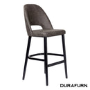 Semifreddo Stool - Black Legs/Charcoal Fabric