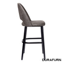 Semifreddo Stool - Black Legs/Charcoal Fabric