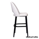 Semifreddo Stool - Black Legs/ Light Grey Woven Fabric