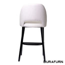 Semifreddo Stool - Black Legs/ Light Grey Woven Fabric