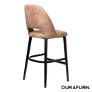 Semifreddo Stool - Black Legs/Mocha Fabric