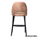 Semifreddo Stool - Black Legs/Mocha Fabric