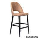 Semifreddo Stool - Black Legs/Mocha Fabric