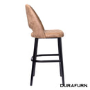 Semifreddo Stool - Black Legs/Mocha Fabric